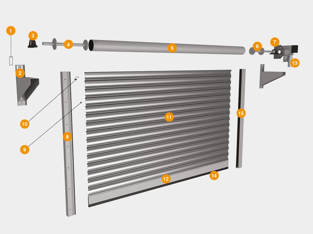 РУЛОННЫЕ ВОРОТА ИЗ СТАЛЬНЫХ ПРОФИЛЕЙ (ВЗЛОМОУСТОЙЧИВЫЕ) RH117, RHS117P С ВАЛЬНЫМ ЭЛЕКТРОПРИВОДОМ